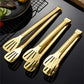 Premium Golden Stainless Steel Kitchen Tongs – Single Piece