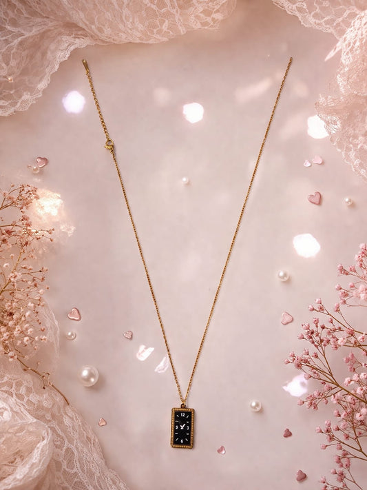Vintage Clock Pendant Necklace – 1 Carat