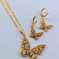 Butterfly Crystal Pendant Set – FREE Matching Earrings | 1 Carat