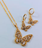 Butterfly Crystal Pendant Set – FREE Matching Earrings | 1 Carat
