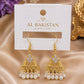 1 Carat Pearl Drop Triangle Earrings