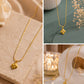 Elegant Floral Clover Pendant Necklace