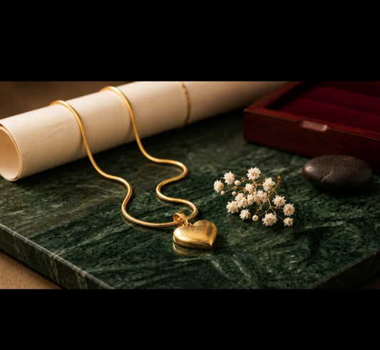 Elegant Gold Heart Pendant Necklace