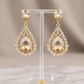 1 Carat Crystal Teardrop Drop Earrings