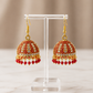 1 Carat Premium CZ Jhumka Earrings with Pearl Drops