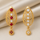 1 Carat CZ Floral Drop Earrings – Ruby & Crystal Design