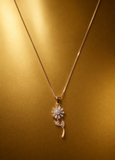 Elegant Floral Pendant Necklace – 1 Carat Premium Jewelry