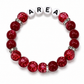 Red Crystal Beaded “Name customize” Bracelet