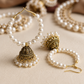 1 Carat Pearl Hoop Jhumka Earrings