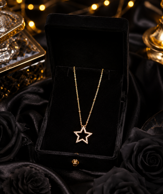 Luxury Star Pendant Necklace – 1 Carat Premium Jewelry