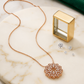 Luxury Floral Crystal Pendant Necklace – 1 Carat