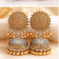 1 Carat Turquoise Stone Jhumka Earrings